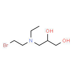 ChemSpider 2D Image | 3-[(2-Bromoethyl)(ethyl)amino]-1,2-propanediol | C7H16BrNO2