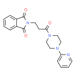 ChemSpider 2D Image | 2-[3-Oxo-3-(4-pyridin-2-yl-piperazin-1-yl)-propyl]-isoindole-1,3-dione | C20H20N4O3