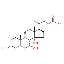 ChemSpider 2D Image | (3alpha,5beta,7alpha)-3,7,14-Trihydroxycholan-24-oic acid | C24H40O5