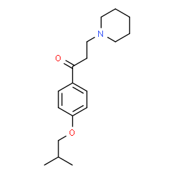 ChemSpider 2D Image | 1-(4-Isobutoxyphenyl)-3-(1-piperidinyl)-1-propanone | C18H27NO2