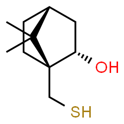 ChemSpider 2D Image | (1S,2S,4R)-7,7-Dimethyl-1-(sulfanylmethyl)bicyclo[2.2.1]heptan-2-ol | C10H18OS