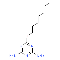 ChemSpider 2D Image | 6-(Heptyloxy)-1,3,5-triazine-2,4-diamine | C10H19N5O
