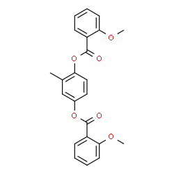 ChemSpider 2D Image | 2-Methyl-1,4-phenylene bis(2-methoxybenzoate) | C23H20O6