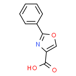 ChemSpider 2D Image | 2-Phenyloxazole-4-carboxylic acid | C10H7NO3
