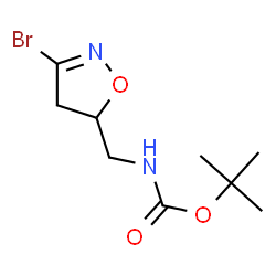 ChemSpider 2D Image | N-Boc-3-bromo-2-isoxazoline-5-methylamine | C9H15BrN2O3
