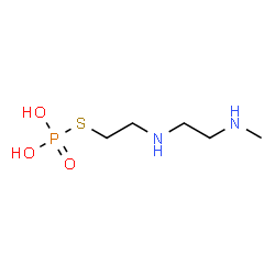 ChemSpider 2D Image | S-(2-{[2-(Methylamino)ethyl]amino}ethyl) dihydrogen phosphorothioate | C5H15N2O3PS