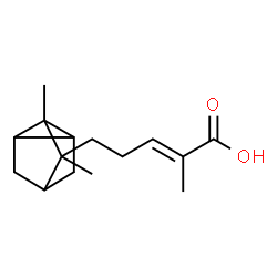 ChemSpider 2D Image | (2E)-5-(2,3-Dimethyltricyclo[2.2.1.0~2,6~]hept-3-yl)-2-methyl-2-pentenoic acid | C15H22O2