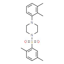 ChemSpider 2D Image | 1-(2,3-Dimethylphenyl)-4-[(2,5-dimethylphenyl)sulfonyl]piperazine | C20H26N2O2S