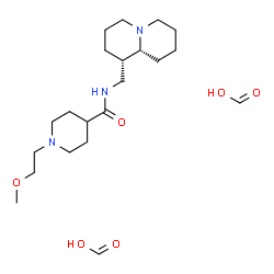 ChemSpider 2D Image | Formic acid - 1-(2-methoxyethyl)-N-[(1S,9aR)-octahydro-2H-quinolizin-1-ylmethyl]-4-piperidinecarboxamide (2:1) | C21H39N3O6