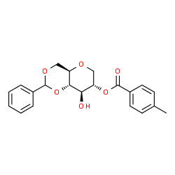 ChemSpider 2D Image | 1,5-Anhydro-4,6-O-benzylidene-2-O-(4-methylbenzoyl)-D-glucitol | C21H22O6