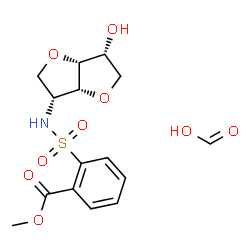 ChemSpider 2D Image | Formic acid - 1,4:3,6-dianhydro-2-deoxy-2-({[2-(methoxycarbonyl)phenyl]sulfonyl}amino)-D-mannitol (1:1) | C15H19NO9S