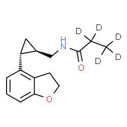 ChemSpider 2D Image | N-{[(1R,2R)-2-(2,3-Dihydro-1-benzofuran-4-yl)cyclopropyl]methyl}(~2~H_5_)propanamide | C15H14D5NO2