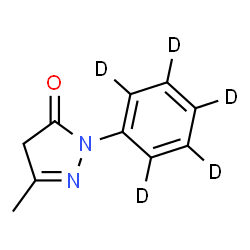 ChemSpider 2D Image | 5-Methyl-2-(~2~H_5_)phenyl-2,4-dihydro-3H-pyrazol-3-one | C10H5D5N2O