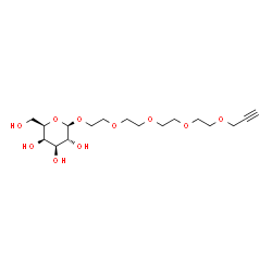 ChemSpider 2D Image | 3,6,9,12-Tetraoxapentadec-14-yn-1-yl beta-D-galactopyranoside | C17H30O10