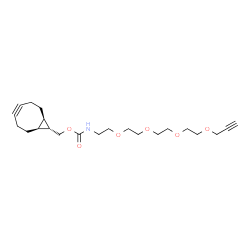 ChemSpider 2D Image | (1R,8S,9r)-Bicyclo[6.1.0]non-4-yn-9-ylmethyl 3,6,9,12-tetraoxapentadec-14-yn-1-ylcarbamate | C22H33NO6