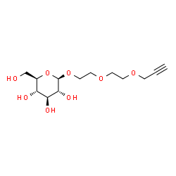 ChemSpider 2D Image | 2-[2-(2-Propyn-1-yloxy)ethoxy]ethyl beta-D-glucopyranoside | C13H22O8