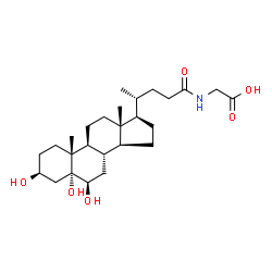 ChemSpider 2D Image | N-[(3beta,5alpha,6beta)-3,5,6-Trihydroxy-24-oxocholan-24-yl]glycine | C26H43NO6