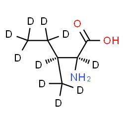 ChemSpider 2D Image | L-(2,3,3',3',3',4,4,5,5,5-~2~H_10_)Isoleucine | C6H3D10NO2