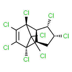 ChemSpider 2D Image | (1R,2R,3S,4R,7R)-1,3,4,7,8,9,10,10-Octachlorotricyclo[5.2.1.0~2,6~]dec-8-ene | C10H6Cl8