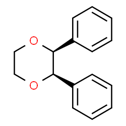 ChemSpider 2D Image | (2R,3S)-2,3-Diphenyl-1,4-dioxane | C16H16O2