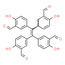 ChemSpider 2D Image | 3,3',3'',3'''-(1,1,2,2-Ethenetetrayl)tetrakis(6-hydroxybenzaldehyde) | C30H20O8