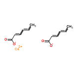 InChI=1/2C6H8O2.Ca/c2*1-2-3-4-5-6(7)8;/h2*2-5H,1H3,(H,7,8);/q;;+2/p-2/b2*3-2u,5-4+;
