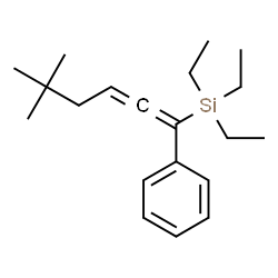 ChemSpider 2D Image | (5,5-Dimethyl-1-phenyl-1,2-hexadien-1-yl)(triethyl)silane | C20H32Si