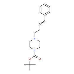 ChemSpider 2D Image | 2-Methyl-2-propanyl 4-[(3E)-4-phenyl-3-buten-1-yl]-1-piperazinecarboxylate | C19H28N2O2