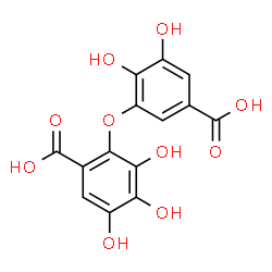 ChemSpider 2D Image | 2-(5-Carboxy-2,3-dihydroxyphenoxy)-3,4,5-trihydroxybenzoic acid | C14H10O10