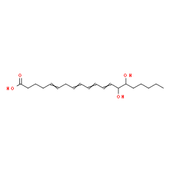 ChemSpider 2D Image | 14,15-Dihydroxy-5,8,10,12-eicosatetraenoic acid | C20H32O4