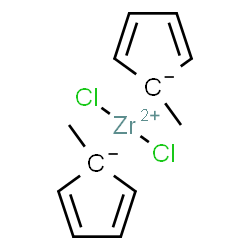 ChemSpider 2D Image | Bis(methylcyclopentadienyl)zirconium dichloride | C12H14Cl2Zr