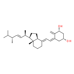 ChemSpider 2D Image | (1R,3R,5Z,7E,22E)-9,10-Secoergosta-5,7,10,22-tetraene-1,3-diol | C28H44O2