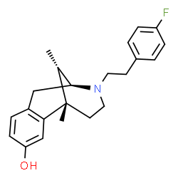 ChemSpider 2D Image | (1S,9S,13S)-10-[2-(4-Fluorophenyl)ethyl]-1,13-dimethyl-10-azatricyclo[7.3.1.0~2,7~]trideca-2,4,6-trien-4-ol | C22H26FNO