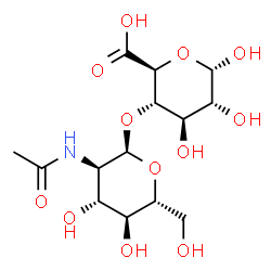 ChemSpider 2D Image | 4-O-(2-Acetamido-2-deoxy-alpha-D-glucopyranosyl)-alpha-D-glucopyranuronic acid | C14H23NO12