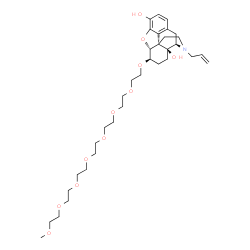 ChemSpider 2D Image | (5alpha,6beta)-17-Allyl-6-(2,5,8,11,14,17,20-heptaoxadocosan-22-yloxy)-4,5-epoxymorphinan-3,14-diol | C34H53NO11
