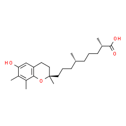 ChemSpider 2D Image | (2S,6R)-9-[(2R)-6-Hydroxy-2,7,8-trimethyl-3,4-dihydro-2H-chromen-2-yl]-2,6-dimethylnonanoic acid | C23H36O4