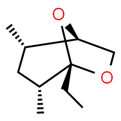 ChemSpider 2D Image | (1R,2S,4R,5S)-5-Ethyl-2,4-dimethyl-6,8-dioxabicyclo[3.2.1]octane | C10H18O2