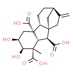 ChemSpider 2D Image | (1alpha,2beta,3beta,4aalpha,4bbeta,10beta)-2,3-Dihydroxy-1-methyl-8-methylenegibbane-1,4a,10-tricarboxylic acid | C20H26O8