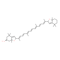 ChemSpider 2D Image | (3S,9cis,9'cis)-5,5',8,8'-Tetrahydro-5,8:5',8'-diepoxy-beta,beta-caroten-3-ol | C40H56O3