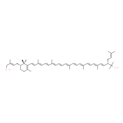 ChemSpider 2D Image | (3S,4E,6E,8E,10E,12E,14E,16E,18E,20E,22E,24E)-25-{(5R)-5-[(2E)-4-Hydroxy-3-methyl-2-buten-1-yl]-2,6,6-trimethyl-1-cyclohexen-1-yl}-2,6,10,14,19,23-hexamethyl-3-(3-methyl-2-buten-1-yl)-4,6,8,10,12,14,1
6,18,20,22,24-pentacosaundecaen-2-ol (non-preferred name) | C50H72O2