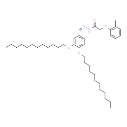 ChemSpider 2D Image | N'-{(Z)-[3,4-Bis(dodecyloxy)phenyl]methylene}-2-(2-methylphenoxy)acetohydrazide | C40H64N2O4