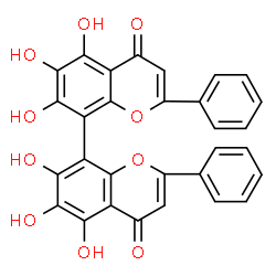 ChemSpider 2D Image | 5,5',6,6',7,7'-Hexahydroxy-2,2'-diphenyl-4H,4'H-8,8'-bichromene-4,4'-dione | C30H18O10