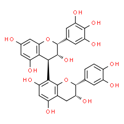 ChemSpider 2D Image | (-)-epigallocatechin-(4beta->8)-(-)-epicatechin | C30H26O13