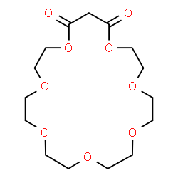 ChemSpider 2D Image | 1,4,7,10,13,16,19-Heptaoxacyclodocosane-20,22-dione | C15H26O9