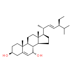 ChemSpider 2D Image | (3beta,7alpha,22E)-Stigmasta-5,22-diene-3,7-diol | C29H48O2