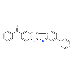 ChemSpider 2D Image | Phenyl[3-(4-pyridinyl)pyrido[1',2':1,2]imidazo[4,5-b]quinoxalin-9-yl]methanone | C25H15N5O