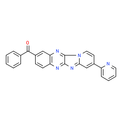 ChemSpider 2D Image | Phenyl[3-(2-pyridinyl)pyrido[1',2':1,2]imidazo[4,5-b]quinoxalin-9-yl]methanone | C25H15N5O