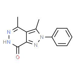 ChemSpider 2D Image | 2H-pyrazolo[3,4-d]pyridazin-7-ol, 3,4-dimethyl-2-phenyl- | C13H12N4O