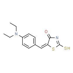 ChemSpider 2D Image | (p-(Diethylamino)benzylidene)rhodanine | C14H16N2OS2