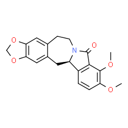 ChemSpider 2D Image | (14aR)-3,4-Dimethoxy-7,8,14,14a-tetrahydro-5H-[1,3]dioxolo[4,5-h]isoindolo[1,2-b][3]benzazepin-5-one | C20H19NO5